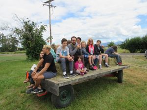 waiting for hayride