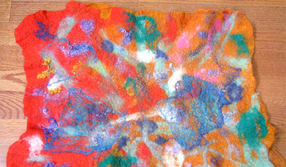 felted placemat homestead arts crafts children singing creek center