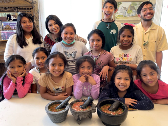 guatemalan kids with teachers at singing creek educational center