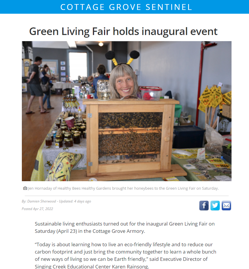 Sentinel article cottage grove oregon green living fair 2022