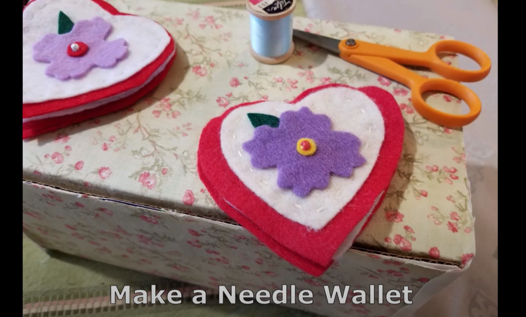 felt needle wallet scec class for adults and kids