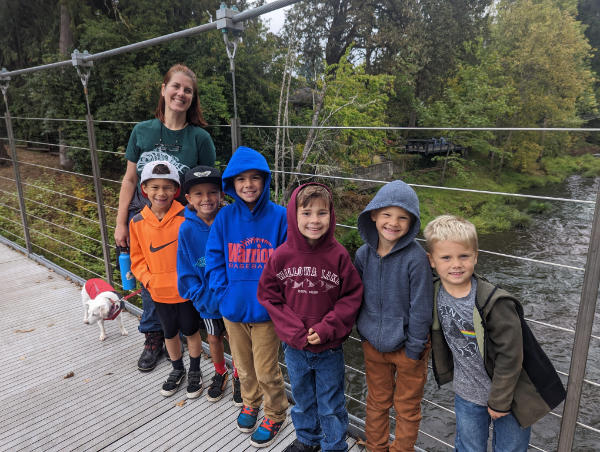 homeschool field trip young students at Singing Creek educational center