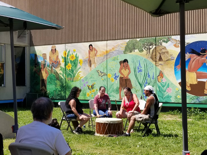 Kalapuya Mural dedication ceremony in Eugene