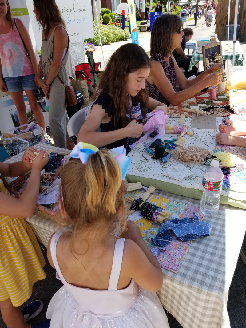 corn doll making booth-singing creek educational center