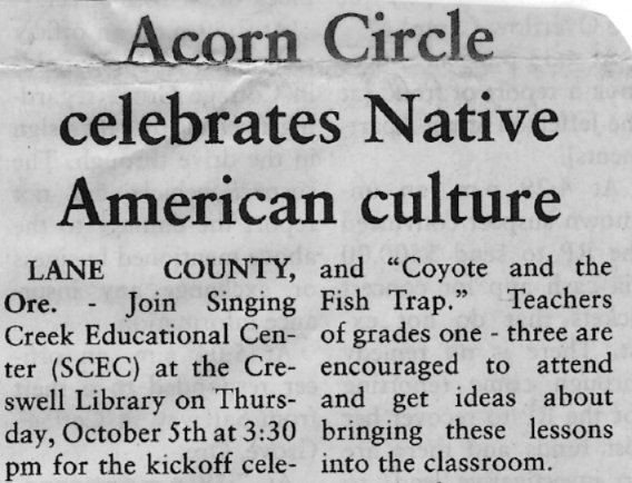 acorn circle press story