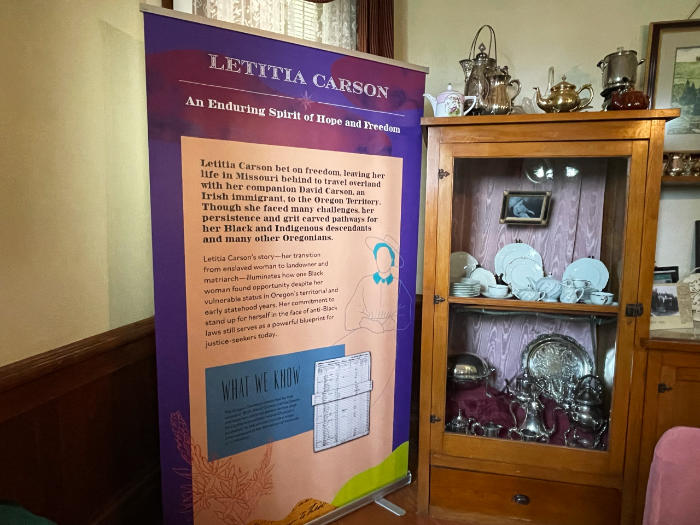 Letitia Carson exhibit image at SMJ house