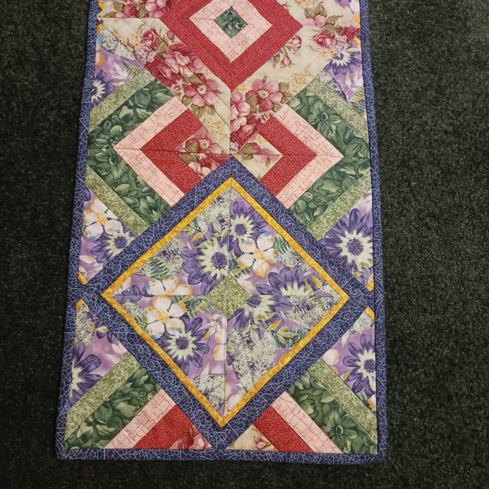 colorful squares table runner