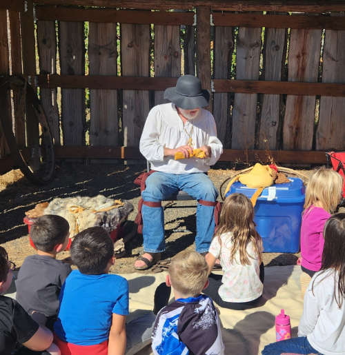 fur trapper at LHV childrens historical programs