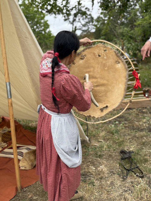 Midori hide scraping